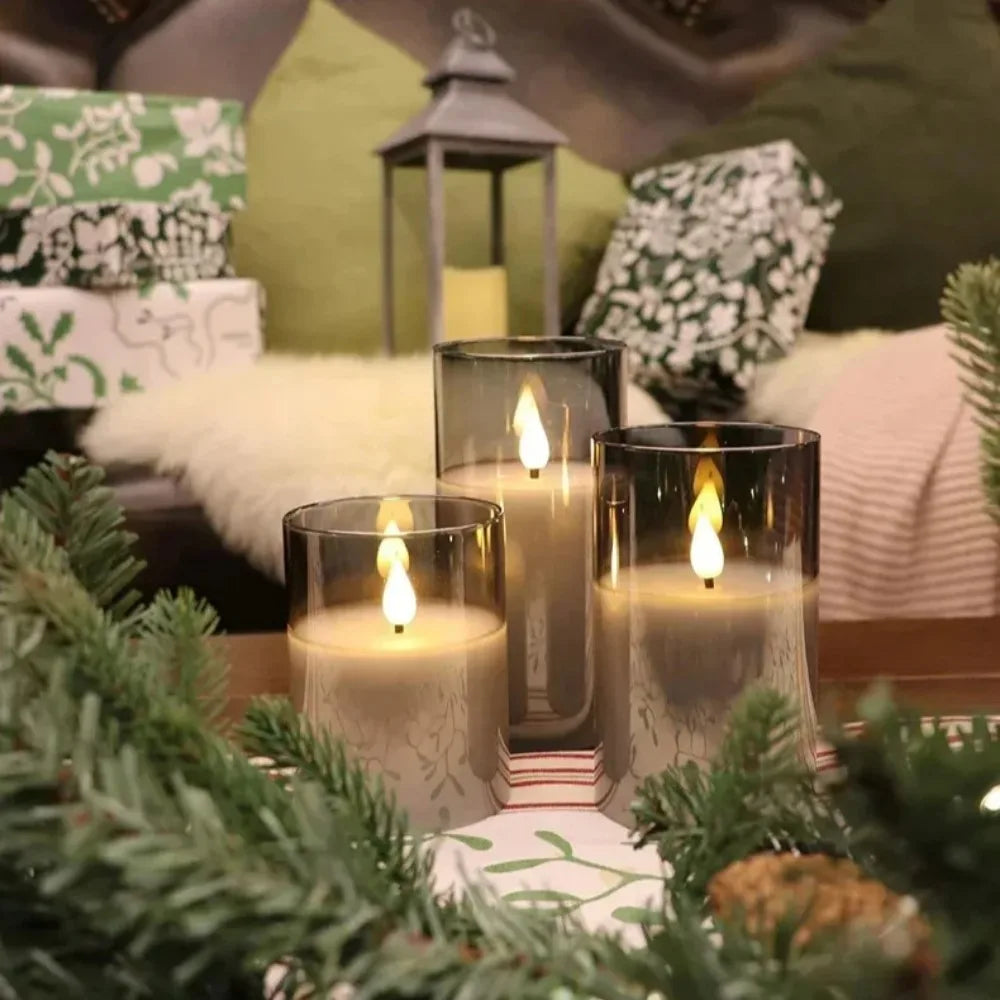 3PCS LED Flameless Candles with Remote Control – Flickering Candle Set for Home & Event Decor