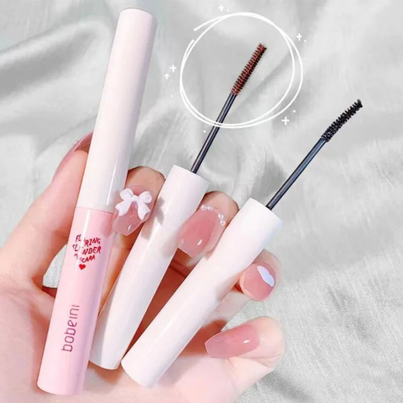 Mascara marron mat brosse ultra-fine allongeant cils noir naturel recourbant waterproof séchage rapide