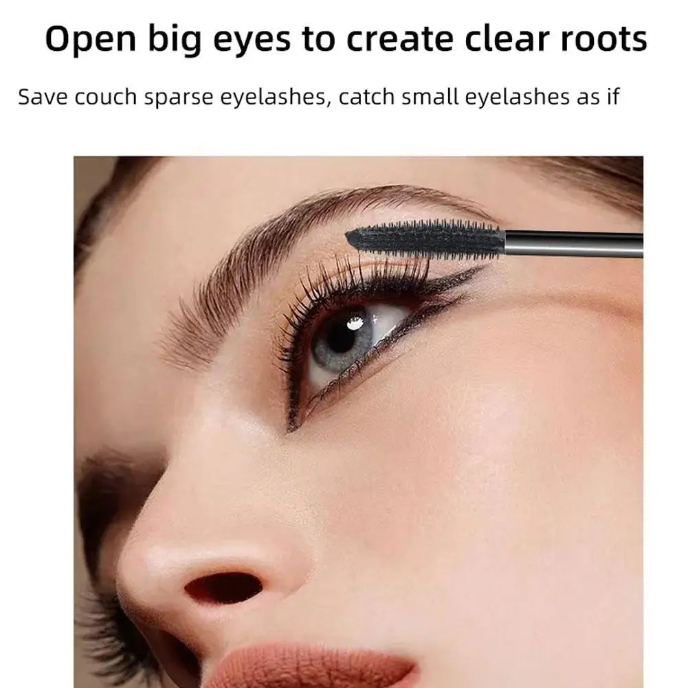 Mascara fibres de soie mat waterproof séchage rapide brosse ultra-fine allongeant et recourbant cils brun et noir nouveauté