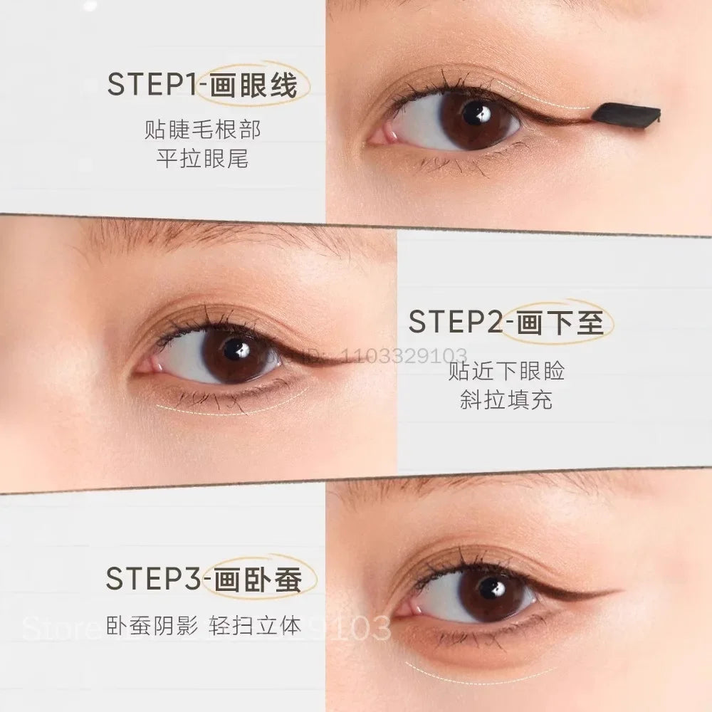 Eyeliner gel  – noir ou marron, waterproof, anti-bavure, longue tenue, séchage rapide, maquillage des yeux