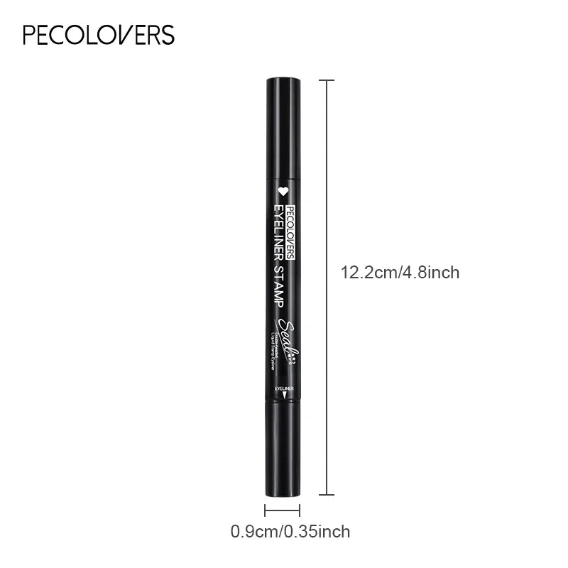 Eyeliner double embout 1 pc – motifs étoile, cœur, lune, waterproof, séchage rapide, adapté aux débutants et professionnels