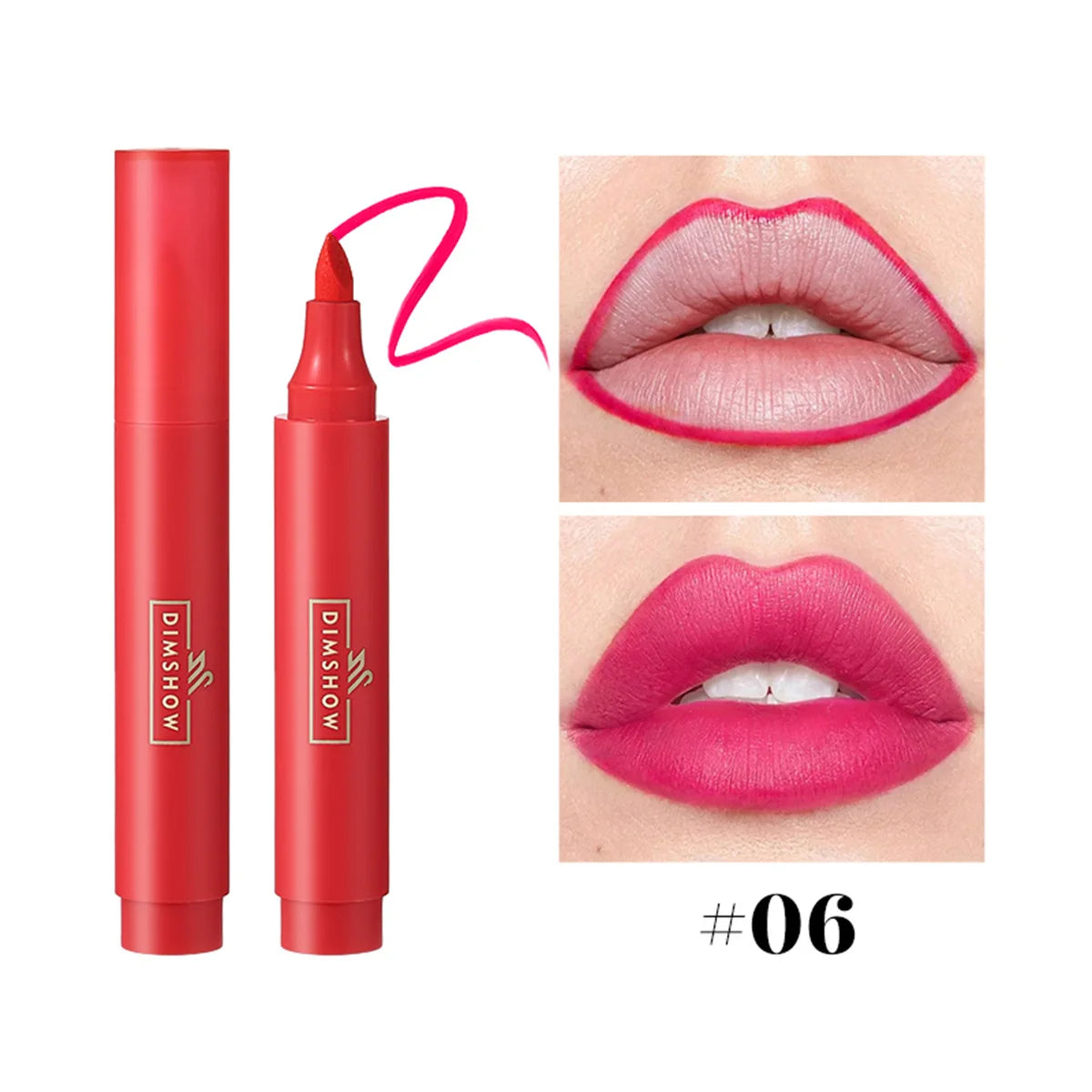 Crayon Marqueur à Lèvres – Teinte Liquide, Waterproof, Longue Tenue, Hydratant, Anti-Tache, Fini Mat, Maquillage des Lèvres