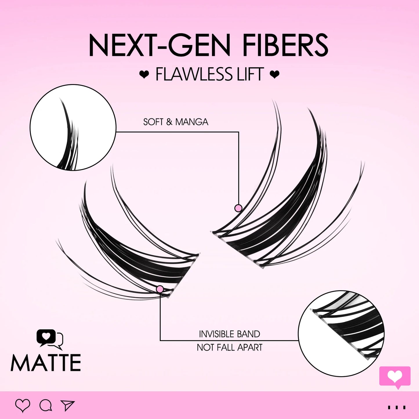 Faux-cils style manga kit cils individuels look humide pointus clair style anime