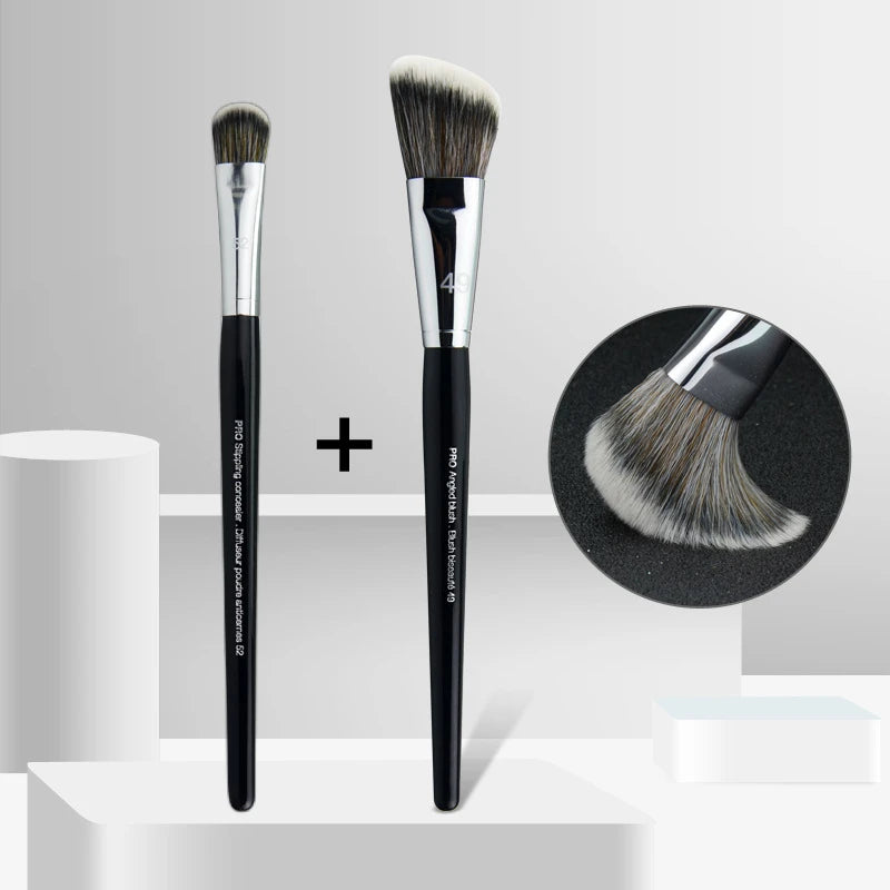 Pinceau de fond de teint professionnel  tête de balai fond de teint liquide ombre correcteur pinceaux femmes visage Base maquillage outils de beauté