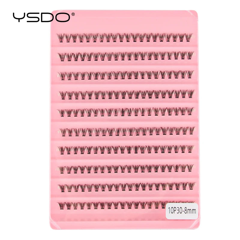 10 à 14 rangs – Extensions de cils naturels prémontés, éventails volumineux, cils individuels en vison – Cils en grappes pour maquillage