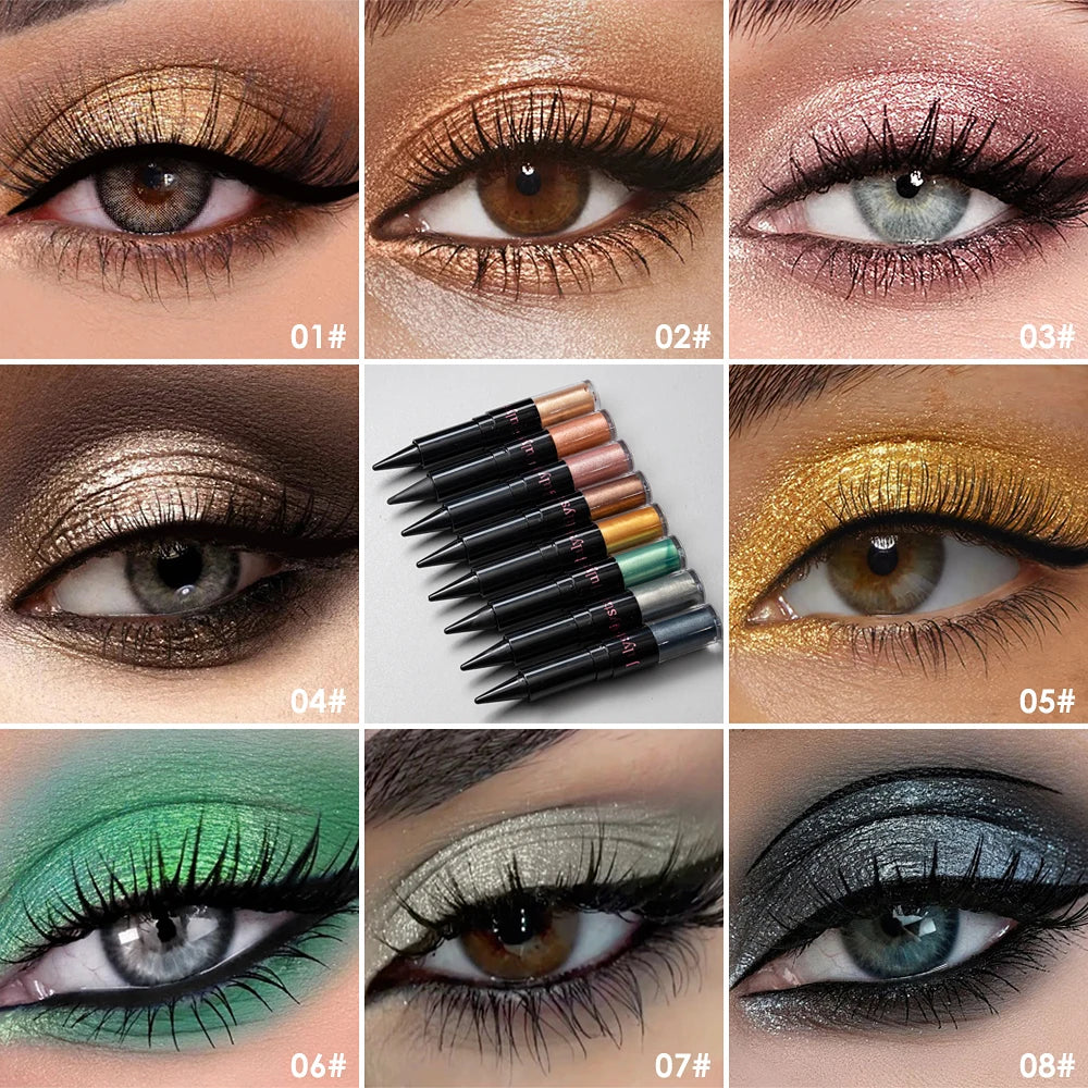 Crayon fard à paupières 2 en 1, noir intense, ultra-pigmenté, waterproof, longue tenue.