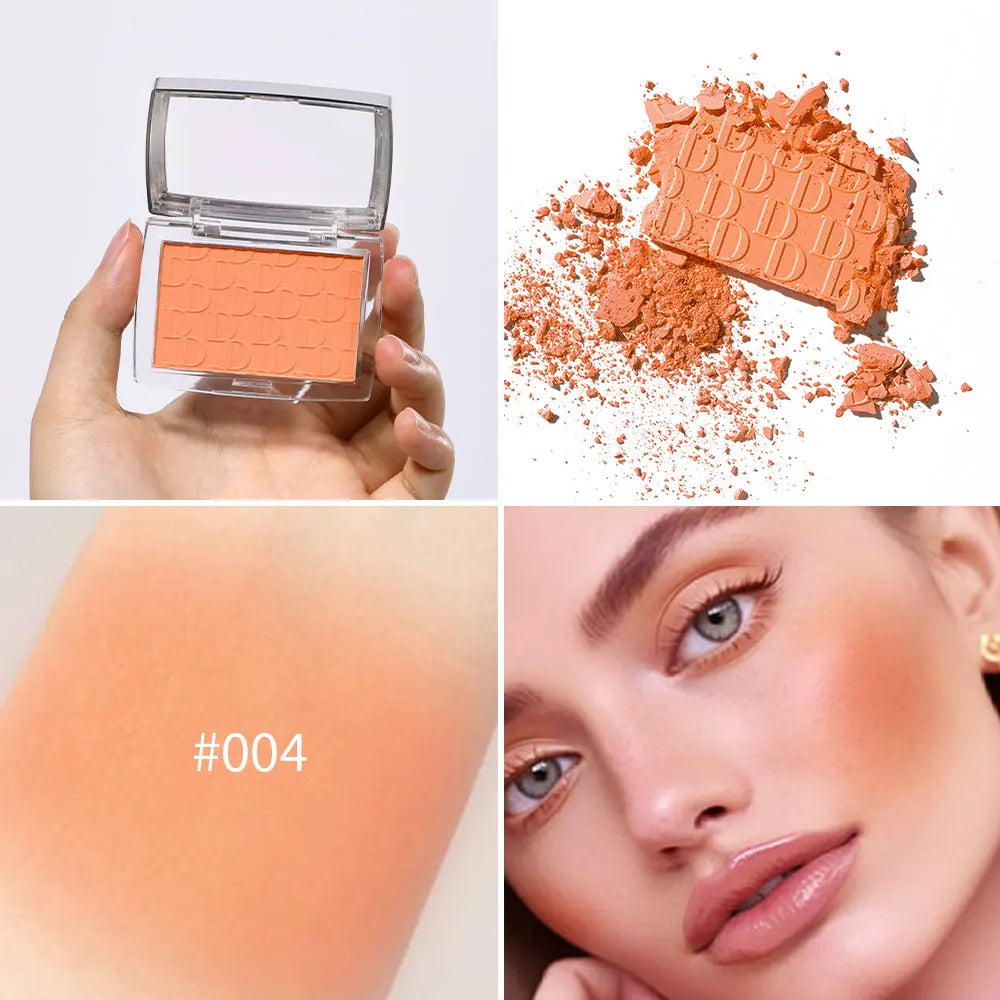Blush pour le visage mat – Teinte naturelle pour les joues, illumine le visage, rose/rouge – Contouring, poudre douce, maquillage féminin