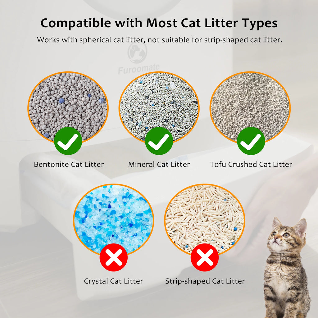 Self-Cleaning Open-Top Cat Litter Box – Extra Large Automatic Litter Box