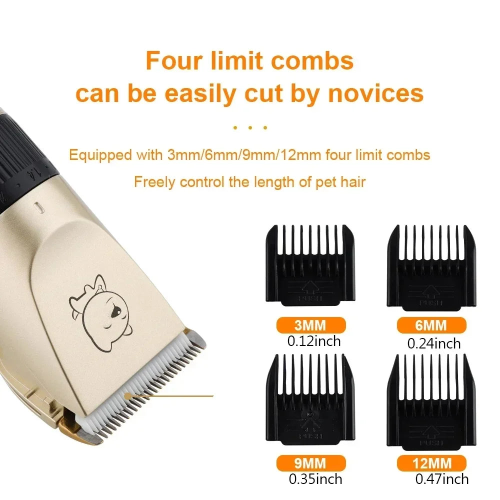 USB Rechargeable Pet Hair Clipper – Professional Grooming Trimmer for Dogs & Cats