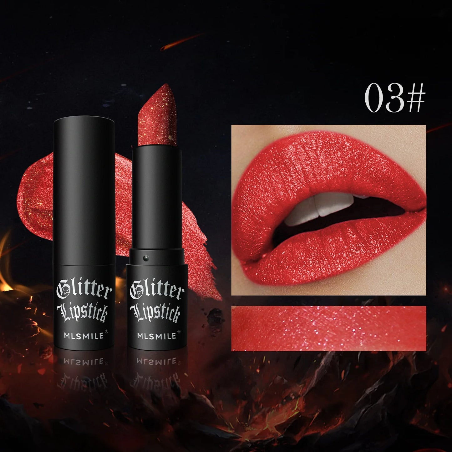 Rouge à lèvres multi-couleurs – Finition mate, non collante | Tenue éclatante et longue durée | Application facile | Teintes sombres idéales pour Halloween ou look audacieux