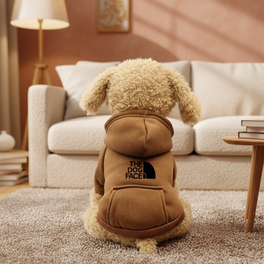 Pet Sweater with Denim Pocket – Warm Autumn & Winter Outfit for Dogs & Cats