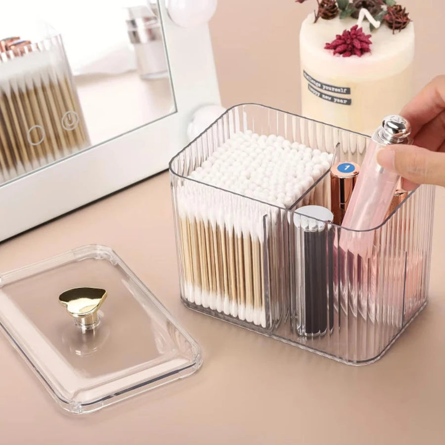 3-Compartment Cotton Pad & Qtip Organizer