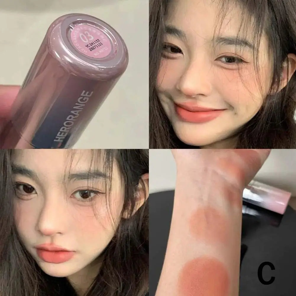 Blush Liquide Visage — Texture Mousse Lisse pour Joues et Yeux, Fini Mat et Pailleté, Stick Waterproof pour Contour et Highlight, Maquillage Complet