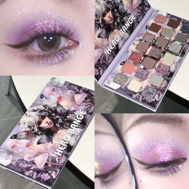 Palette de Fards à Paupières 21 Couleurs — Teintes Mattes, Scintillantes et Métalliques, Maquillage Professionnel, Paillettes, Tenue Longue Durée