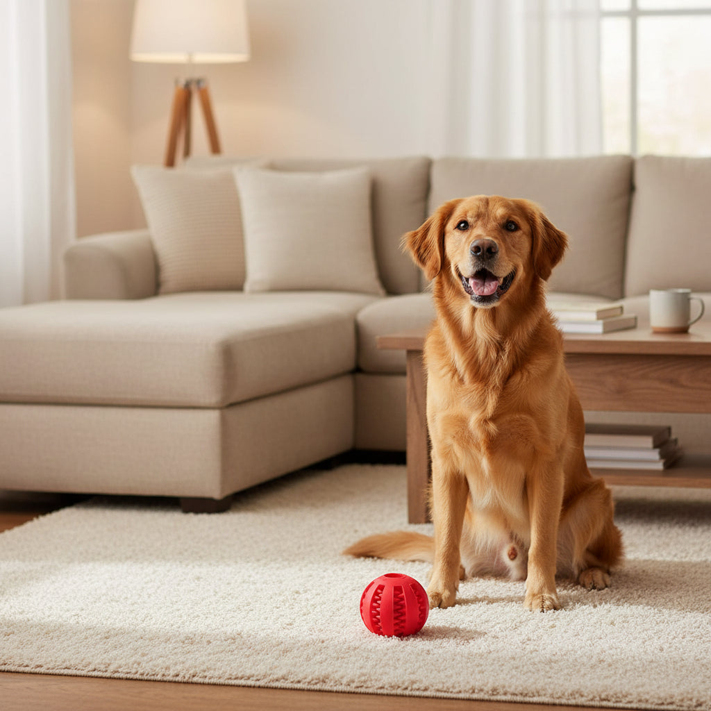 Interactive Treat Dispensing Dog Ball – Chew & Teeth Cleaning Toy