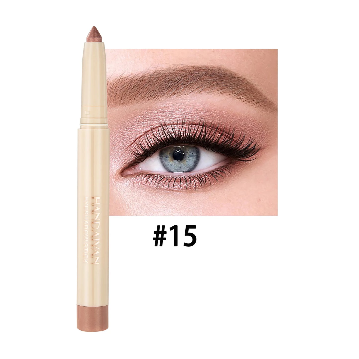 Crayon yeux dual-use – eyeliner et fard à paupières, mat, naturel, adapté pour maquillage de nuit ou clubbing, pointe ajustable