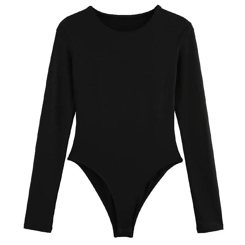 Body pour femmes – Style sexy et ajusté | Coloris noir, marron et marron foncé | Coupe slim avec ouverture string | Manche longue, basique et parfait pour rave ou tenue tendance