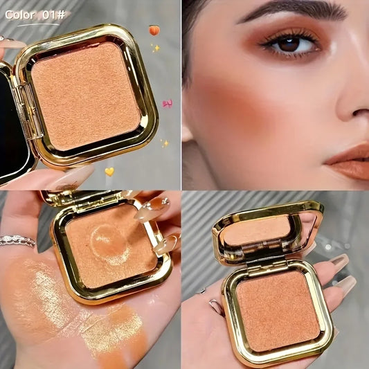 Blush crème pailleté fin – Effet stéréo, mat et perlé, couleur naturelle longue tenue – Contouring du visage