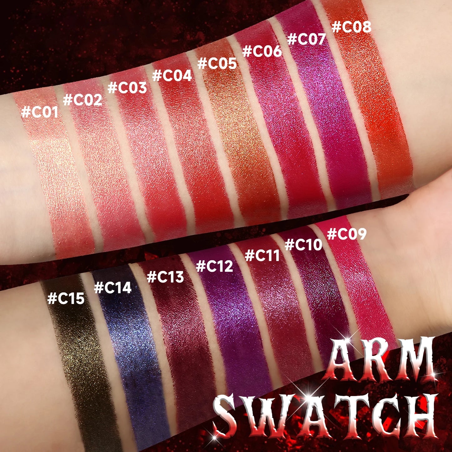 Rouge à lèvres rose diamant, paillettes métalliques, imperméable, brillant, nacré, bleu foncé, rouge, mat, brillant à lèvres, maquillage pour Halloween