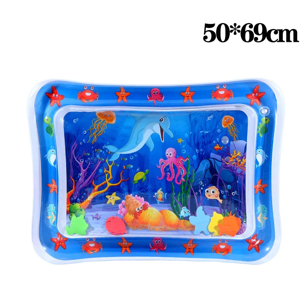 Inflatable Water Sensory Play Mat – Ocean-Themed Interactive Pet Toy