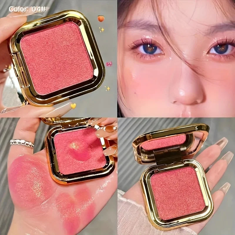 Blush crème pailleté fin – Effet stéréo, mat et perlé, couleur naturelle longue tenue – Contouring du visage