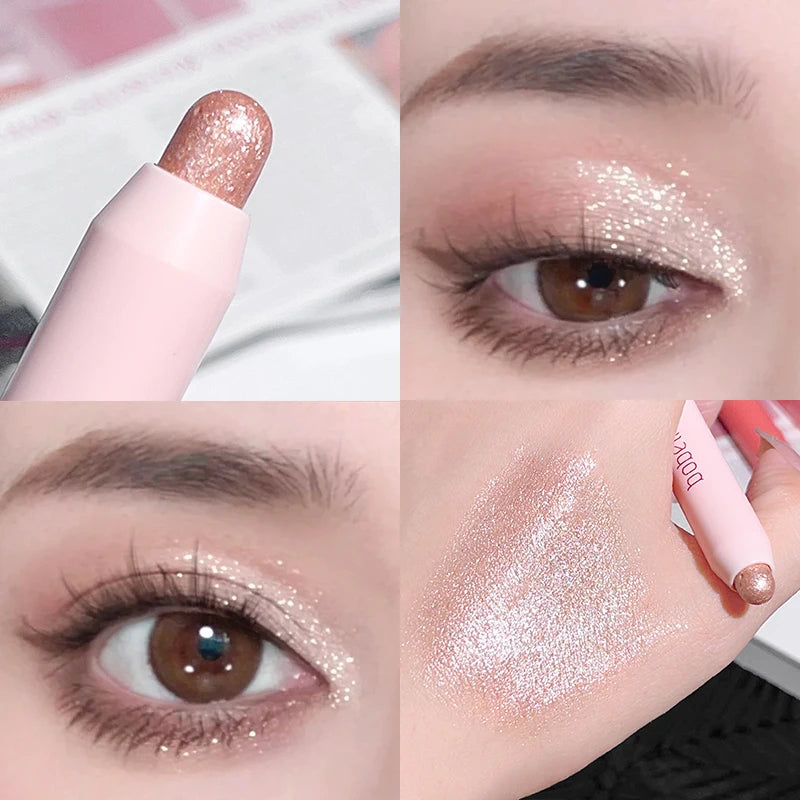 Crayon ombre à paupières pour le contour des yeux, crayon ombre à paupières nacré non baveux, bâtonnet illuminateur