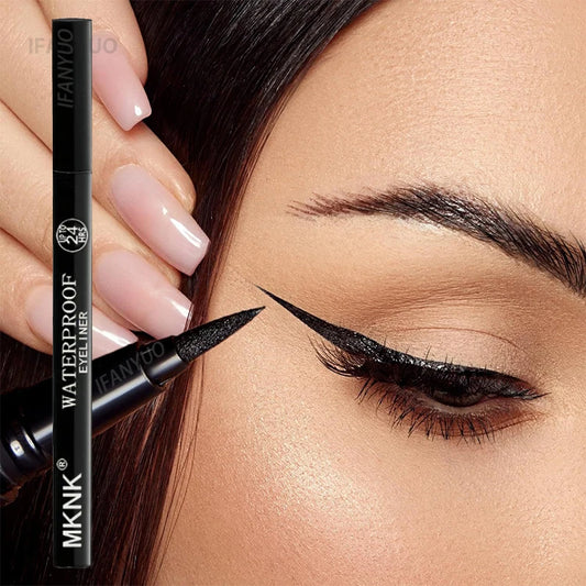 Eyeliner Liquide Noir Ultra Fin – Étanche, Longue Tenue, Mat Soyeux, Séchage Rapide, Anti-Écaillement, 1 ou 2 pcs, Maquillage des Yeux