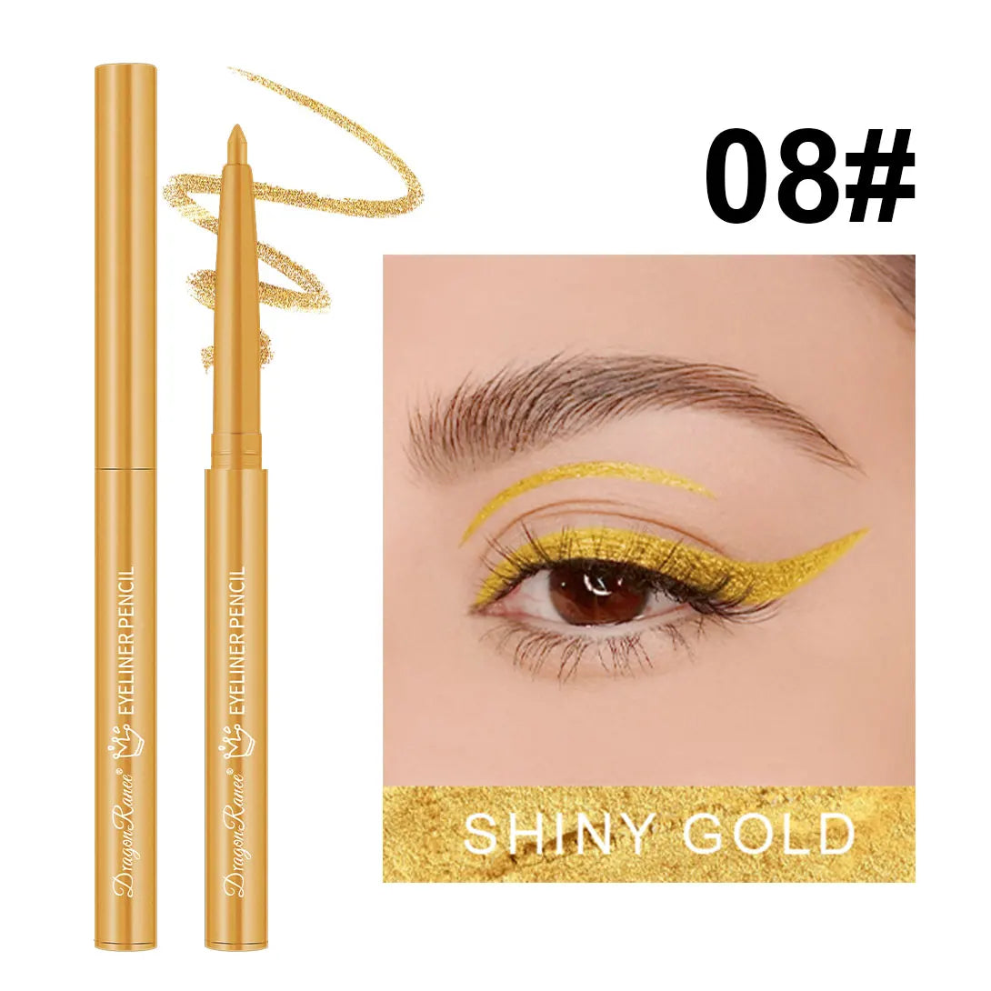 Eyeliner imperméable, résistant à la transpiration, non taché, facile à utiliser pour les débutants, vert, violet, noir, longue durée, non amovible