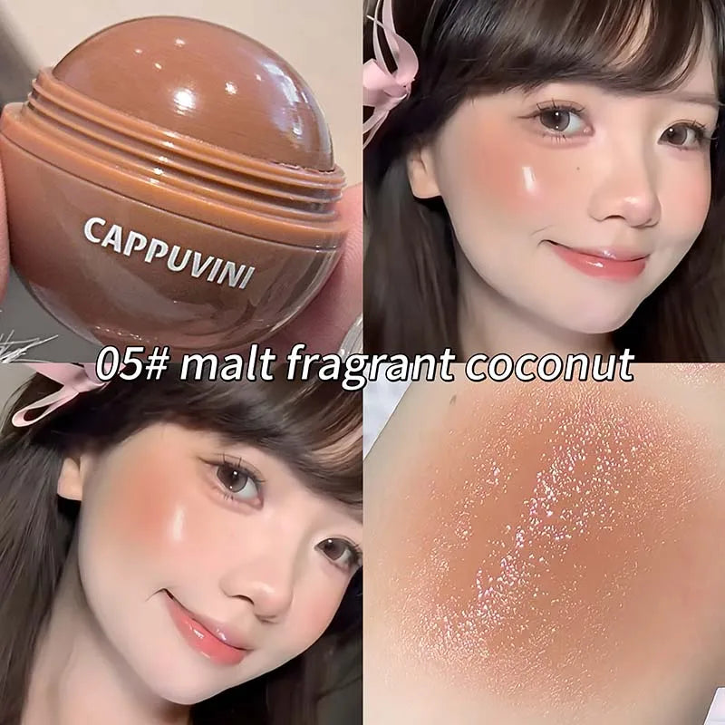 Blush Boule Dewy Juicy — Couleur Fruité pour Joues, Teint Rosé Naturel, Portable, Maquillage Éclat Sain