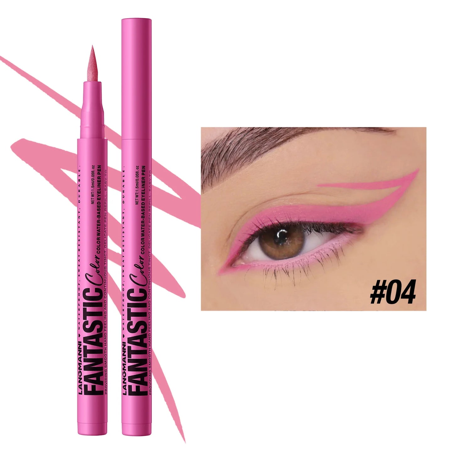 Stylo Eyeliner Liquide – 12 Couleurs, Pointe Ultra-Fine, Lisse, Facile à Appliquer, Séchage Rapide, Anti-Bavure