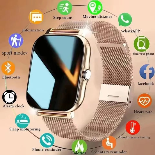 Montre intelligente 1.83 "écran Hd Bluetooth appel fréquence cardiaque sang oxygène moniteur de santé sport Smartwatch femmes hommes cadeaux de vacances nouveau