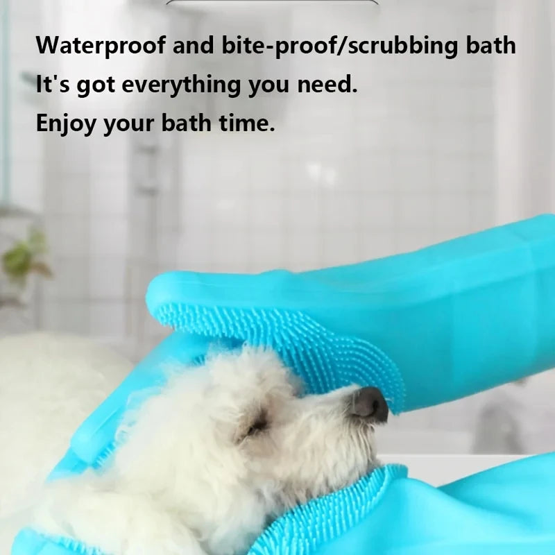 Silicone Pet Grooming Glove – Bathing, Deshedding & Massage Brush for Dogs & Cats