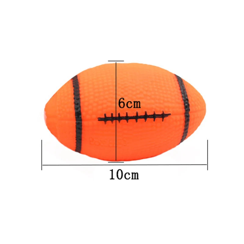 Squeaky Rubber Dog Ball Toy – Interactive Chew Toy for Small Dogs