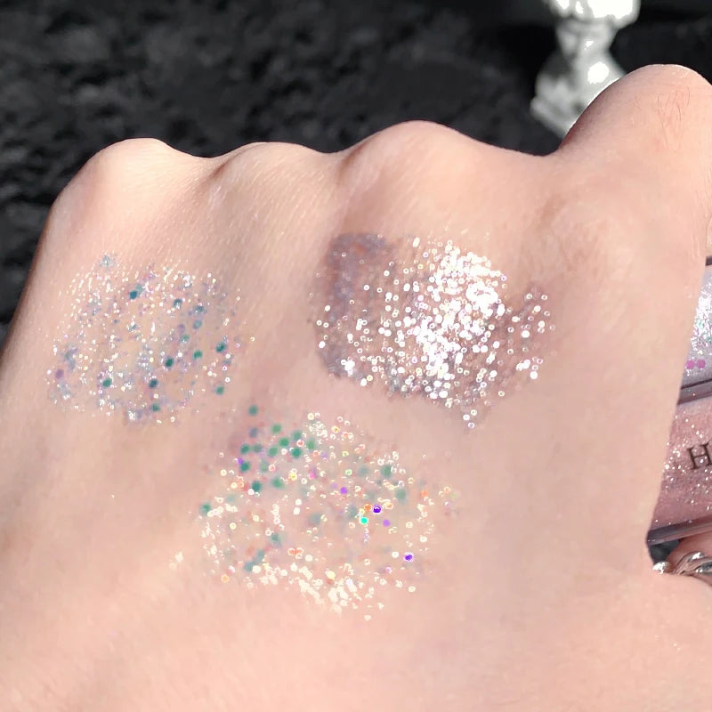 Fard à paupières liquide nacré, film fin et brillant, haute brillance, soyeux, illuminateur yeux