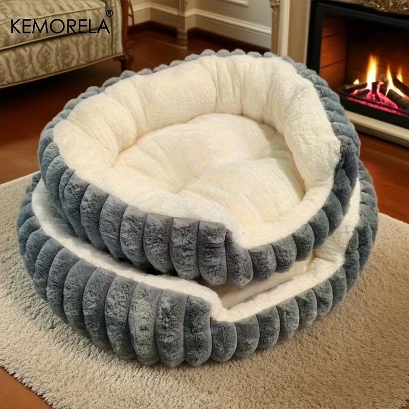 Jumbo Plush Pet Sofa Bed – Soft Washable Bed with Supportive Backrest
