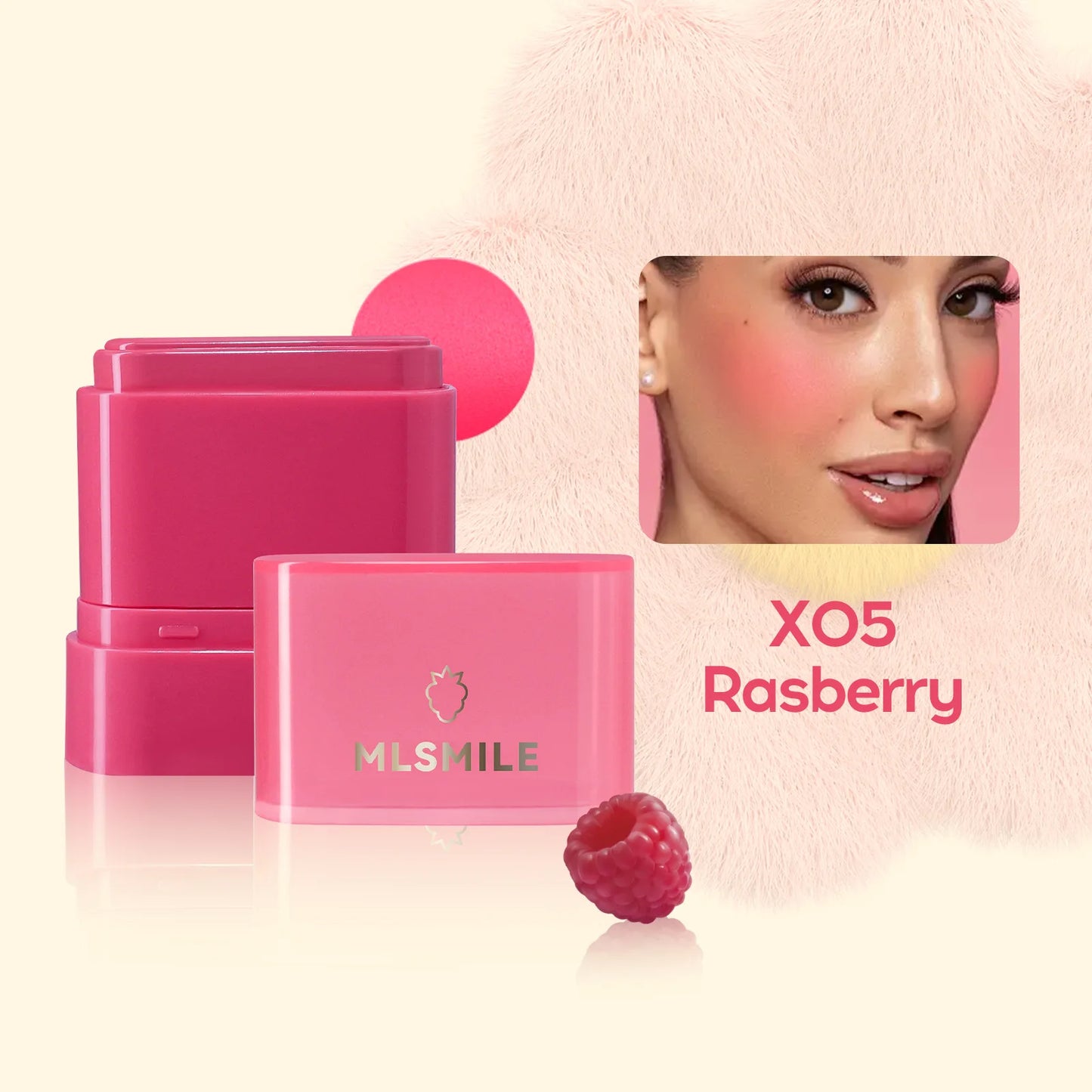 Blush Stick Longue Tenue 2 en 1 — Teinte pour Lèvres et Joues, Waterproof, Saveur Fruité, Crème Illuminatrice pour Contouring, Texture Crémeuse et Facile à Estomper