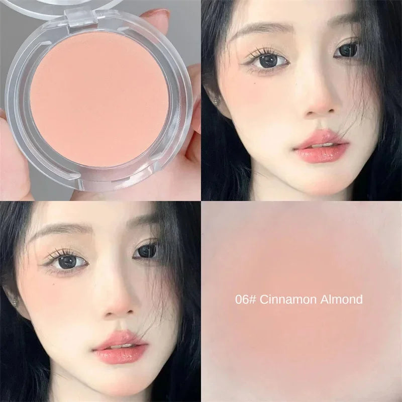 Blush Monochrome Mat — Couleur Naturelle pour les Joues, Illumine le Visage, Résistant à l’Eau, Pour Contouring Facial, Poudre Douce pour Maquillage
