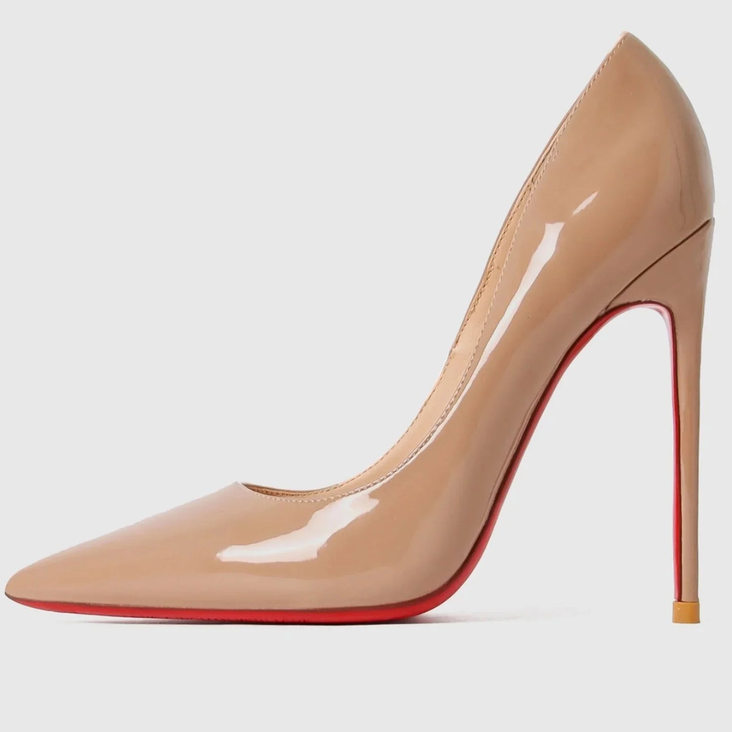« Escarpins Femme 2025 – Talon 12 cm, Cuir Rouge, Pointus »