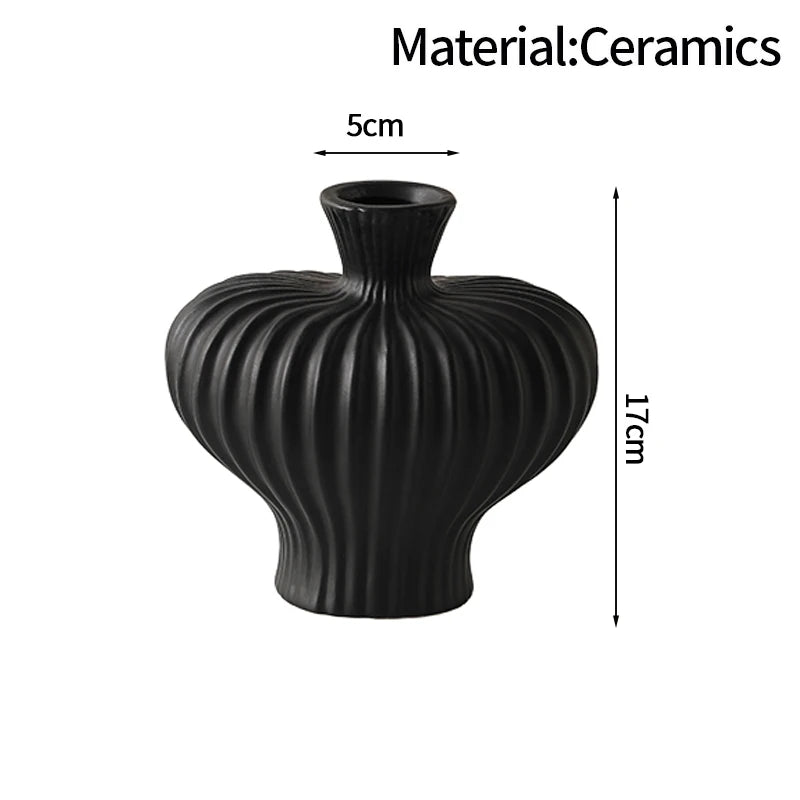 Modern White Decorative Vase – Minimalist Flower Vase for Home & Table Decor