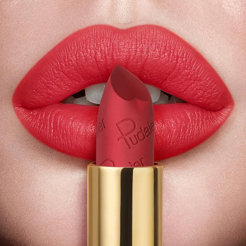 Rouge à lèvres velours mat – Waterproof et résistant à la transpiration | Application facile et portable | Gloss pratique pour un maquillage lèvres parfait