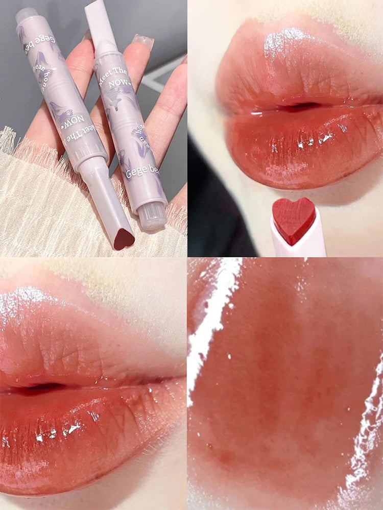 Rouge à lèvres – Teintes florales et “honey” | Hydratant avec finition miroir | Texture gelée brillante | Stylo rouge à lèvres pratique pour lèvres douces et lumineuses