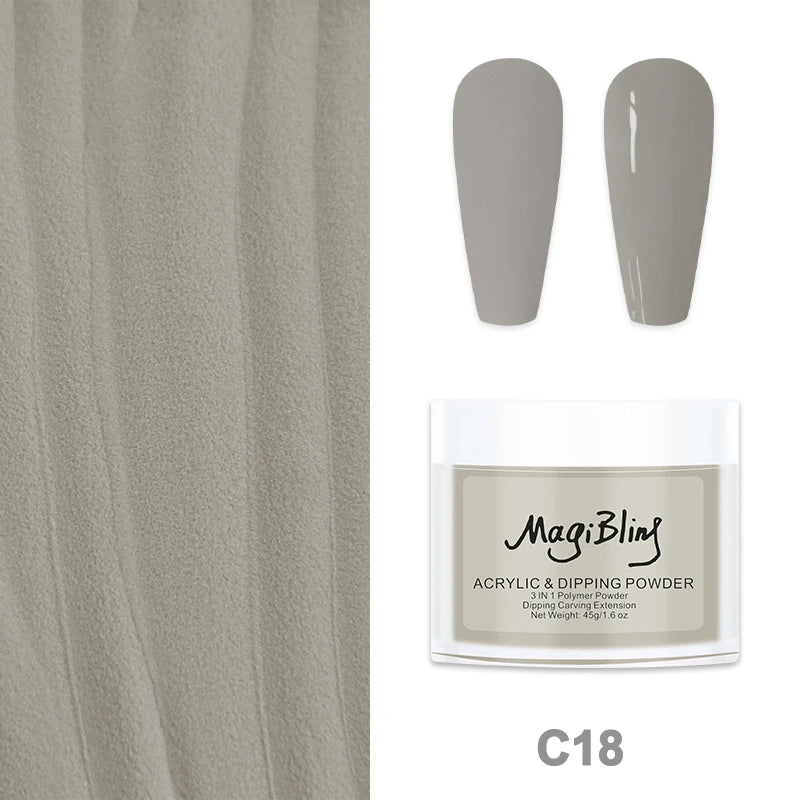 45g Large Acrylic Powder Red Brown Color Nail Extension Tip Engraving 3D Pattern Dust Powder Manicure Professional Nail Supplies