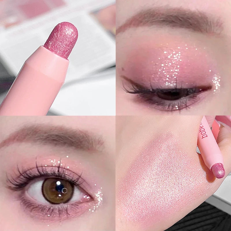 Crayon ombre à paupières pour le contour des yeux, crayon ombre à paupières nacré non baveux, bâtonnet illuminateur