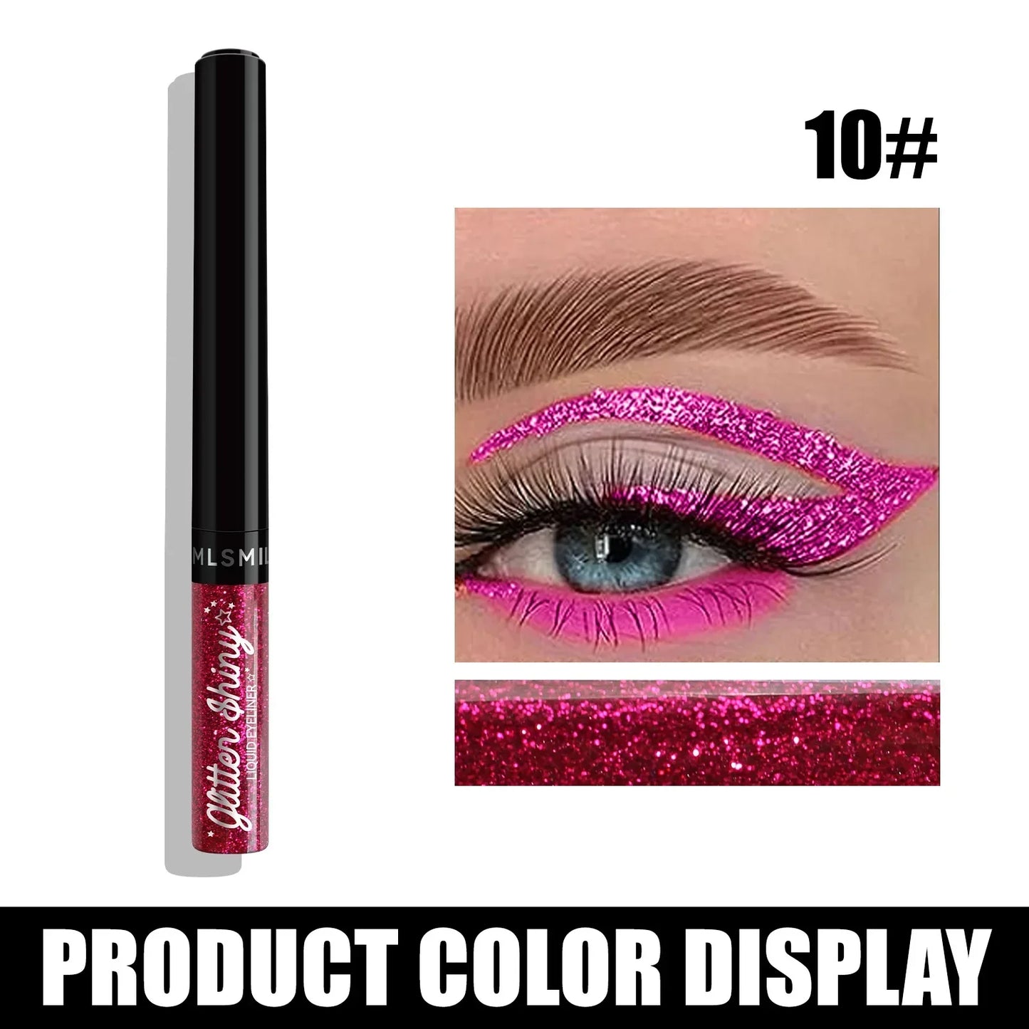 Eyeliner scintillant diamant – 12 couleurs, liquide, waterproof et résistant à la sueur, fard à paupières professionnel