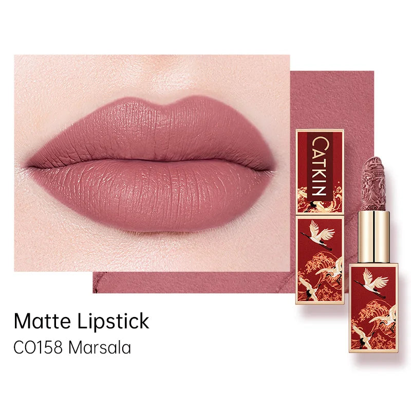 Rouge à Lèvres Velours Mat – Hydratant, Fini Satin, Longue Tenue, Texture Lisse et Crémeuse