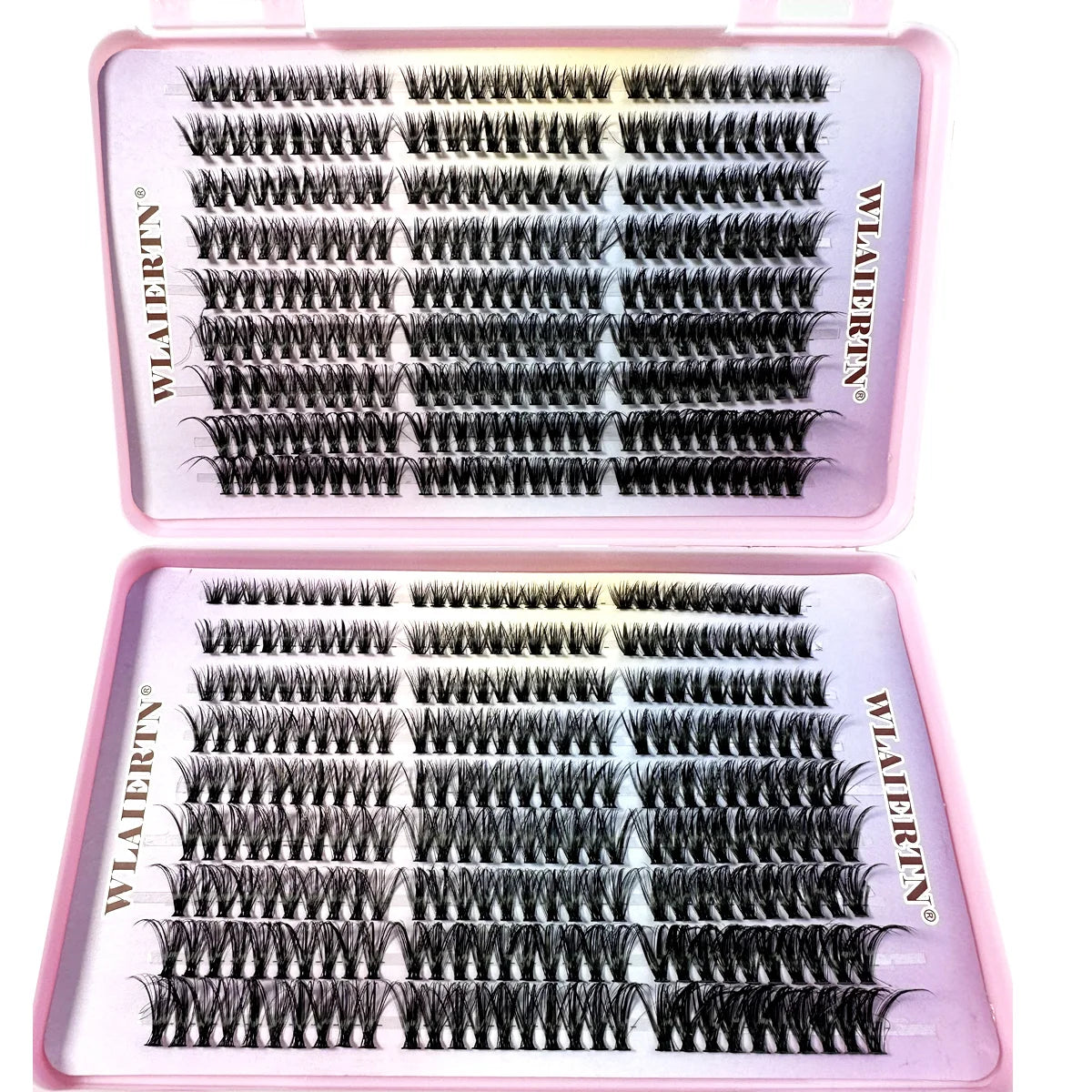 Faux cils en vison 540 grappes – Courbés en C, 9-16 mm, mélangés et naturels – Extensions de cils 3D russes en bande, outil de maquillage personnel