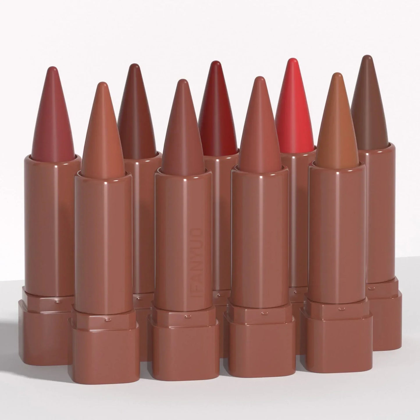 Crayon à Lèvres Dégradé à Pointe Effilée – Mat, Teintes Noir et Marron, Velours, Waterproof, Anti-Transfert, Contour des Lèvres