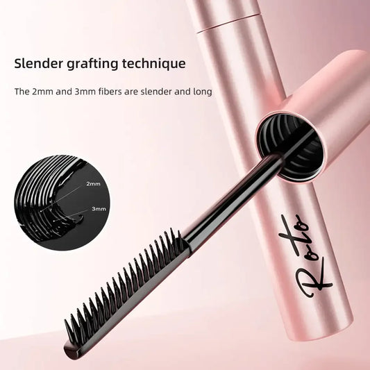 Mascara fibres de soie mat brosse ultra-fine allongeant cils waterproof séchage rapide brun et noir recourbant