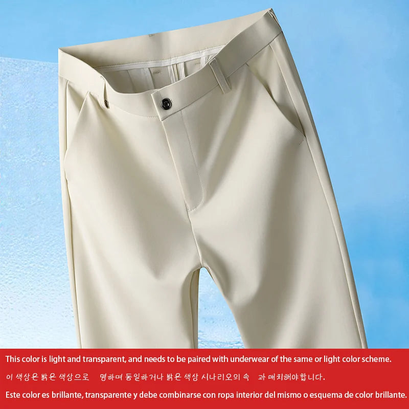 Pantalon d’Été Homme 29-42 – Léger, Coupe Droite, Extensible, Sans Repassage, Tissu Doux et Rafraîchissant