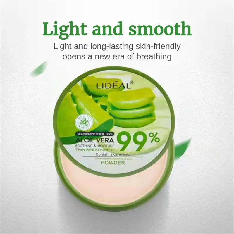 Poudre adoucissante 99% Aloe Vera – Waterproof, hydratante, anti-cernes, fond de teint, fixation du maquillage, contrôle de l’huile, cosmétiques pour le visage